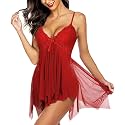 FLUTE Women's Polyester Solid Midi Babydoll Nightwear
