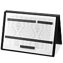 Flutesan 1 Pcs Knitting Pattern Holder, Fold up Cross Stitch Knitting Chart Keeper with Replacement Magnets, Magnetic Cross Stitch Accessories (Folded Size 6.1 x 9 Inch,Black)