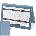 Flutesan 1 Pcs Knitting Pattern Holder, Fold up Cross Stitch Knitting Chart Keeper with Replacement Magnets, Magnetic Cross Stitch Accessories (Folded Size 6.1 x 9 Inch,Blue)