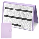 Flutesan 1 Pcs Knitting Pattern Holder, Folded Size 6.1 x 9 Inch, Purple