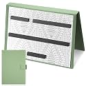 Flutesan 1 Pcs Knitting Pattern Holder, Fold up Cross Stitch Knitting Chart Keeper with Replacement Magnets, Magnetic Cross Stitch Accessories (Folded Size 6.1 x 9 Inch,Sage Green)