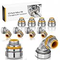 Flutesan 10 Pcs Liquid Tight Conduit Connectors 1/2 Inch Straight & 90 Deg