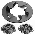 Flutesan 100 Pcs Push Nut Bolt Retainer 3/8 Inch Black Push Nuts Fasteners