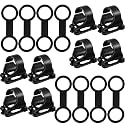 Flutesan 16 Pack Snorkel Keeper Scuba Mask Clip Snorkel Clips for Mask