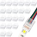 Flutesan 20 Pcs 5 Pin 12 mm LED Strip Connector RGB Lights