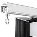 Flutesan 3 Pcs Golf Simulator Curtain Track 10 ft Total Ceiling Mounted