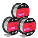 0.030 Flux core Welding Wire, 3 Spools E71T-GS Low Splatter gasless Carbon Steel Mig Welding Wire Compatible