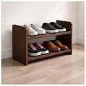 flux Elegance Two-Tier Shoe Rack, Storage Solution for Footwear Multipurpose Rack Storage Organiser 2 Tier, Particle Board with a Laminate Finish Size (50x20x31.5) cm (Brown) [DO IT Yourself (DIY)]
