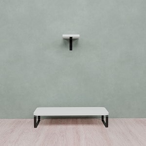 flux wooden monitor stand organizer amp wall mounted plant shelf free combo - ergonomic riser desktop organizer laptop stand space saving storage material mdfampmetal free wall shelf white