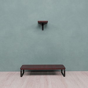 flux wooden monitor stand organizer amp wall mounted plant shelf free combo - ergonomic riser desktop organizer laptop stand space saving storage material mdfampmetal free wall shelf rustic red