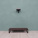flux Wooden Monitor Stand Organizer &amp; Wall Mounted Plant Shelf Free Combo - Ergonomic Riser, Desktop Organizer, Laptop Stand, Space Saving Storage, Material: MDF&amp;Metal (Free Wall Shelf )(Rustic Red)