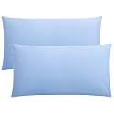 FLXXIE 2-Pack Microfiber King Pillow Cases, Envelope Closure, Sky Blue
