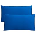 FLXXIE 2-Pack Microfiber King Pillow Cases, Envelope Closure, Royal Blue