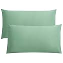 FLXXIE 2-Pack Microfiber King Pillow Cases, Envelope Closure, Sea Green