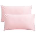 FLXXIE 2-Pack Microfiber King Pillow Cases, Envelope Closure, Blush Pink