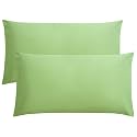 FLXXIE 2-Pack Microfiber King Pillow Cases, Envelope Closure, Sage Green