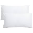 FLXXIE 2-Pack Microfiber King Pillow Cases, Envelope Closure, White