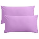 FLXXIE 2-Pack Microfiber King Pillow Cases, Envelope Closure, Lavender