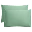 FLXXIE 2-Pack Microfiber Queen Pillow Cases, Envelope Closure, Sea Green