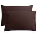 FLXXIE 2-Pack Microfiber Queen Pillow Cases, Envelope Closure, Dark Brown