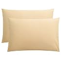 FLXXIE 2-Pack Microfiber Queen Pillow Cases, Envelope Closure, Light Taupe