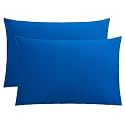 FLXXIE 2-Pack Microfiber Queen Pillow Cases, Envelope Closure, Royal Blue