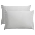FLXXIE 2-Pack Microfiber Queen Pillow Cases, Envelope Closure, Light Grey