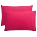 FLXXIE 2-Pack Microfiber Queen Pillow Cases, Envelope Closure, Magenta
