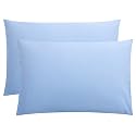 FLXXIE 2-Pack Microfiber Queen Pillow Cases, Envelope Closure, Sky Blue