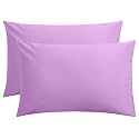 FLXXIE 2-Pack Microfiber Queen Pillow Cases, Envelope Closure, Lavender