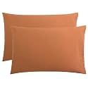 FLXXIE 2-Pack Microfiber Queen Pillow Cases, Envelope Closure, Tan