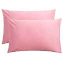 FLXXIE 2-Pack Microfiber Queen Pillow Cases, Envelope Closure, Pink