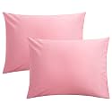 FLXXIE 2-Pack Microfiber Standard Pillow Cases, Envelope Style, Pink