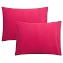 FLXXIE 2-Pack Microfiber Standard Pillow Cases, Envelope Style, Magenta