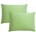 FLXXIE 2-Pack Microfiber Standard Pillow Cases, Envelope Style, Sage Green