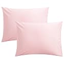 FLXXIE 2-Pack Microfiber Standard Pillow Cases, Envelope-Style, Blush Pink