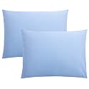 FLXXIE 2-Pack Microfiber Standard Pillow Cases, Envelope Style, Sky Blue