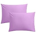 FLXXIE 2-Pack Microfiber Standard Pillow Cases, Envelope Style, Lavender
