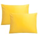 FLXXIE 2-Pack Microfiber Standard Pillow Cases, Envelope Style, Yellow