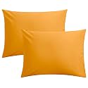 FLXXIE 2-Pc Microfiber Standard Pillowcases, Envelope Style, Ginger Yellow
