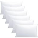 FLXXIE 6 Pack Microfiber Queen Pillowcases, Envelope Closure, White