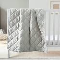 FLXXIE 43x60 Inches Down Alternative Toddler Comforter, Light Grey