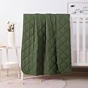 FLXXIE 43x60 Inch Down Alternative Toddler Comforter, Olive