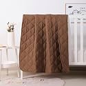FLXXIE 43x60 Inch Down Alternative Toddler Comforter, Coffee
