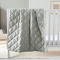 FLXXIE 39x47 Inches Down Alternative Toddler Comforter, Somke Grey