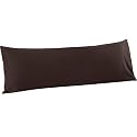 FLXXIE Microfiber Body Pillow Cover, Envelope Closure, Dark Brown