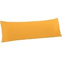 FLXXIE Microfiber Body Pillow Cover, Envelope Closure, Ginger Yellow