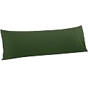 FLXXIE Microfiber Body Pillow Cover, Envelope Closure, Olive Green