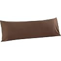 FLXXIE Microfiber Body Pillow Cover, Envelope Closure, Brown