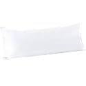 FLXXIE Microfiber Body Pillow Cover, Envelope Closure, White